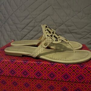 Tory Burch Miller 8.5 Dulce De Leche Sandals